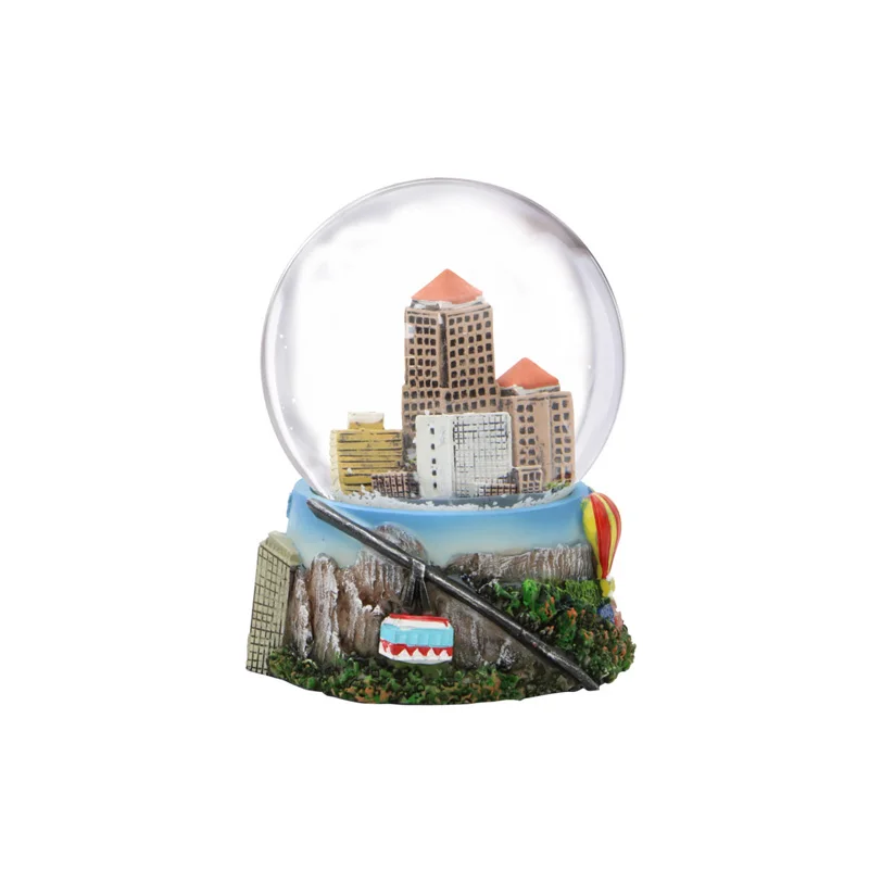 Custom wholesale American Souvenirs resin water Globe Washington DC Glass crystal Ball Albuquerque new mexico Snow Globe