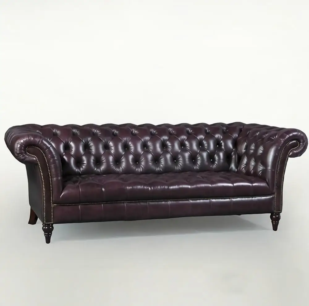 leather lounge furniture chesterfield living room sofa