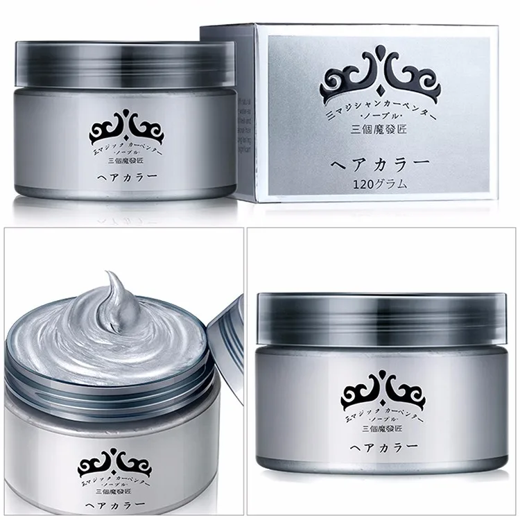 Mofajang Temporary Hair Color Wax Styling Mud Strong Hold Hair Clay 9 colors Blue pomade