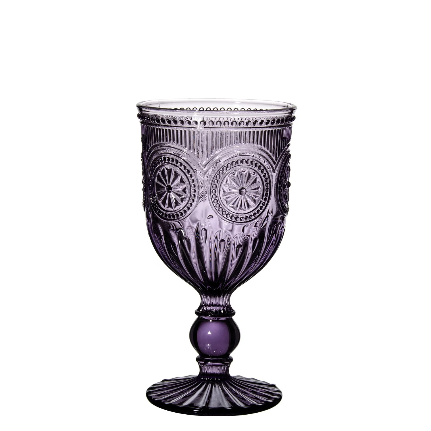 Amazon Top Seller Patent Design Sunflower Series luxurious Wine Glasses Vintage Wine Glass Cup