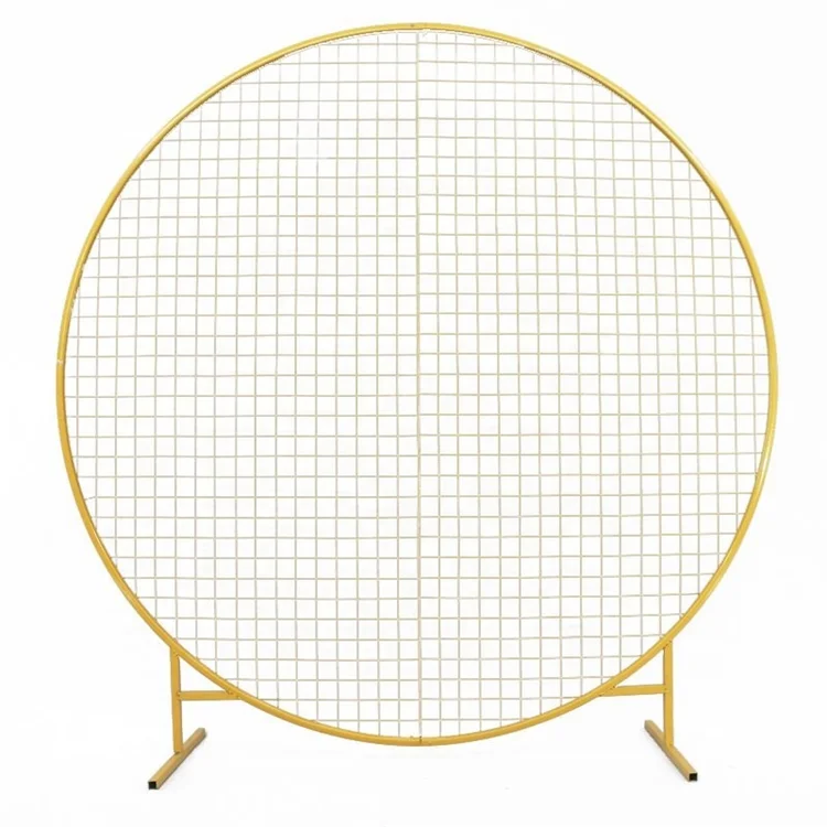 Hot Selling High Quality Party Supplies Metal Circle Backdrop Grid Arch Backdrop Wedding Decorations Wedding Arch