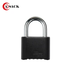 Custom cheap 4 digit aluminum safety padlocks top security portable waterproof pad locks combination password keysless padlock