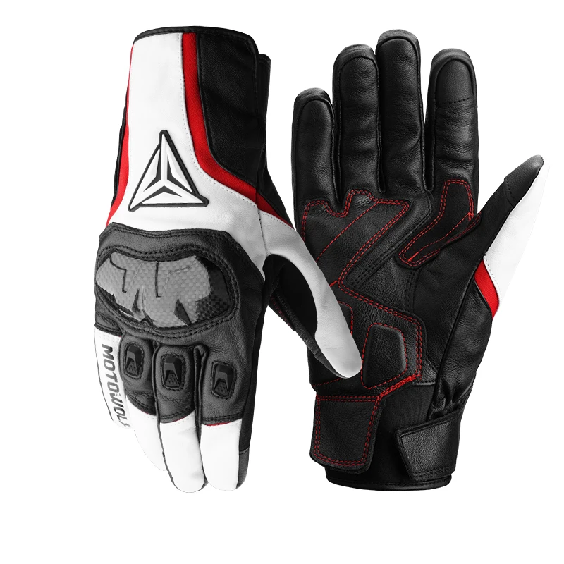 Motorcycle winter warmth and velvet outdoor sports can use mobile phone leather riding and driving gloves