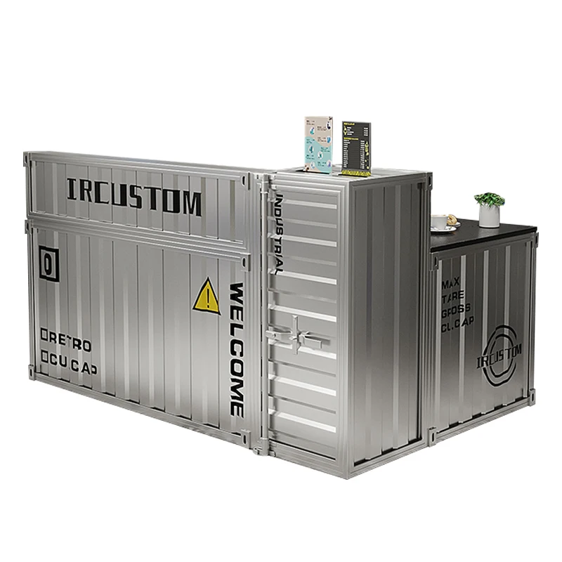 Hot selling retro bar cashier wrought iron container milk tea shop clothing store industrial style furniture creative corner rec