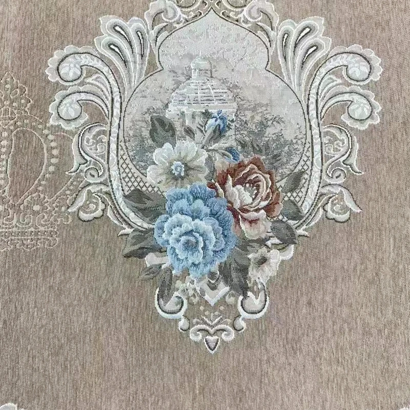 New Arrival Trancal velvet, African Moroccan Sofa Fabric Upholstery Crinkle Fabric Patterned Holland Embroidery Curtain