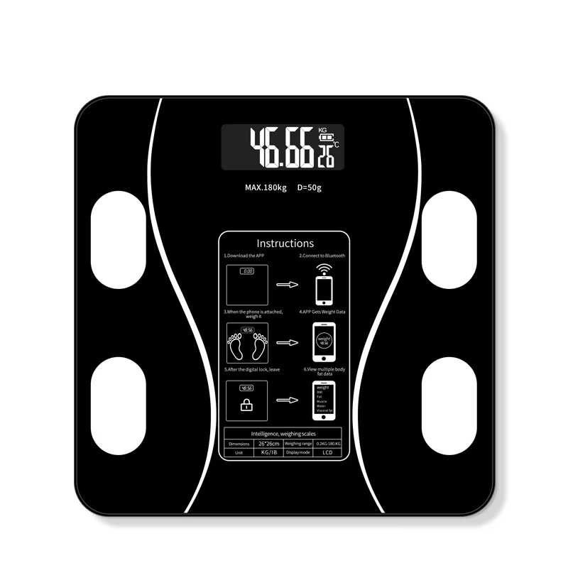Smart 400lb Body Fat Scale Wireless Digital Weight Bathroom Scale for Body Weight, BMI, Fat Percentage Tracker