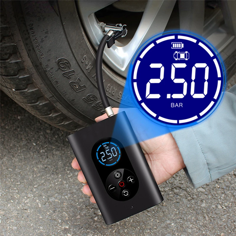 Good Quality Car Tools Car Tire iInflators Portable Wireless Car Air Pump with Digital Screen Air Compressor Inflator
