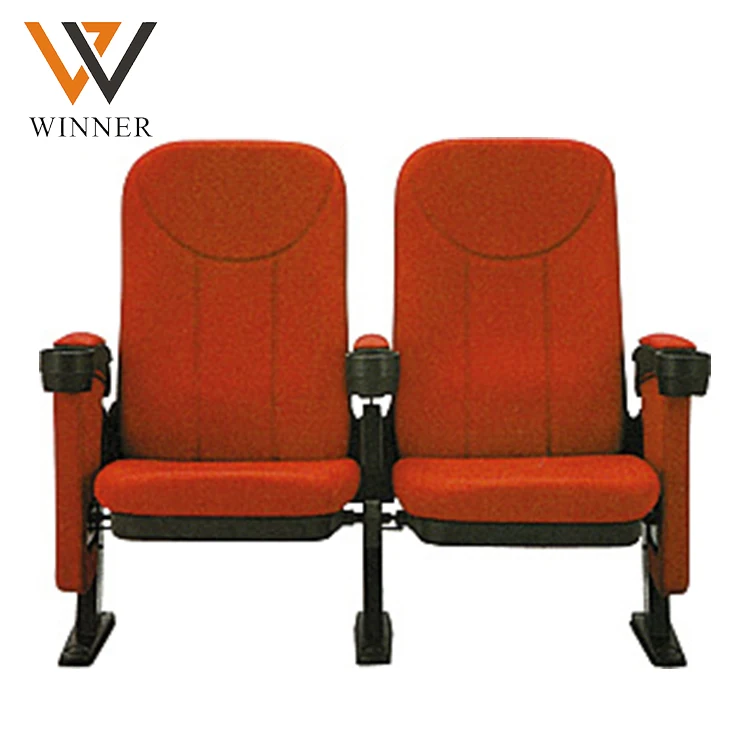 Double seater movie recliner cinema hall seat  folded movable chairs church auditorium theater chair