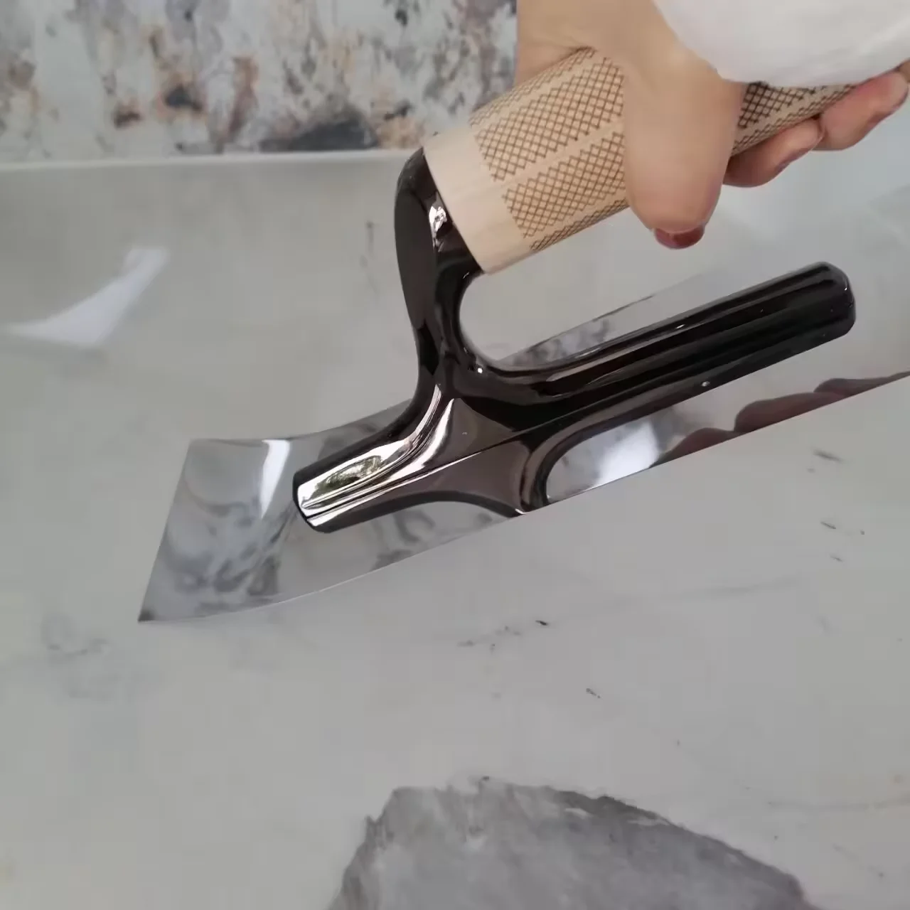 High Performance 12pcs Flexible Stainless Steel Trowels Putty Plaster Trowel Finishing Tools With Wood Handle