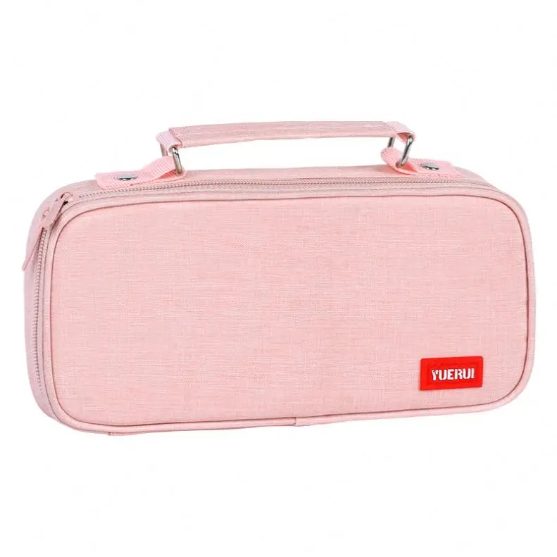 Factory Student canvas pencil case creative large-capacity handbag portable stationery box