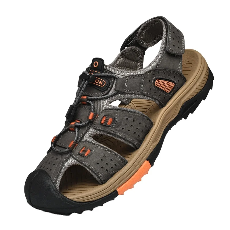 2022 Hot Sale Mens Genuine Outdoor Comfortable And Breathable Leather Sandals
