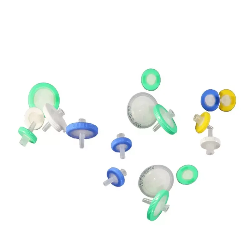 Стерильный шприцевой фильтр 32 мм, гидрофильный фильтр ПВДФ, мембрана, фильтрация 0,45 мкм