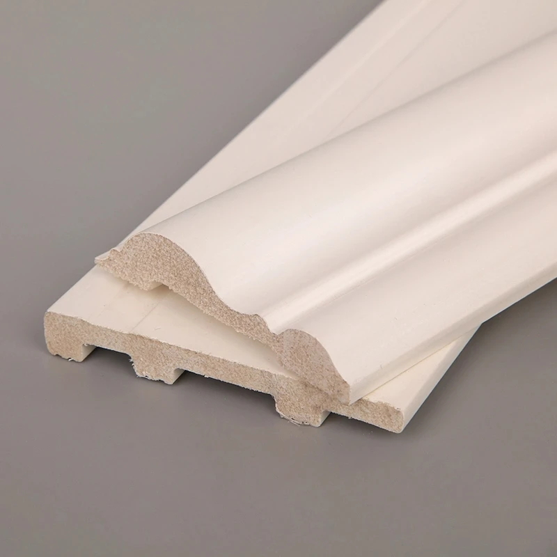 Pure White New Materials PU PS (Polystyrene) Waterproof Wall Skirting  ps skirting board mouldings chair rails