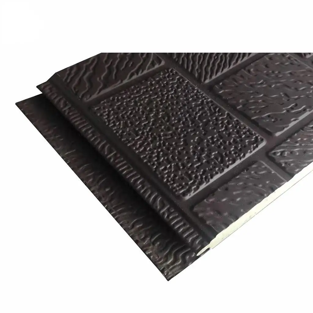 Inside and outside of galvanized embossing plate,fire proof and waterproof metal decorative board insulating foam sandwich panel