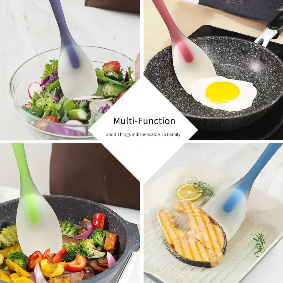 Durable kitchen utensils colorful Heat Resistant Non-stick Spatula Silicone Kitchen Spatulas for Cooking Baking