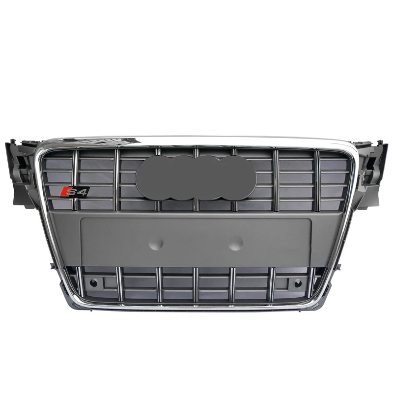 Suitable for 08-12 Audi A4 body kit RS4 / S4 abs black mid-net grille boutique modification