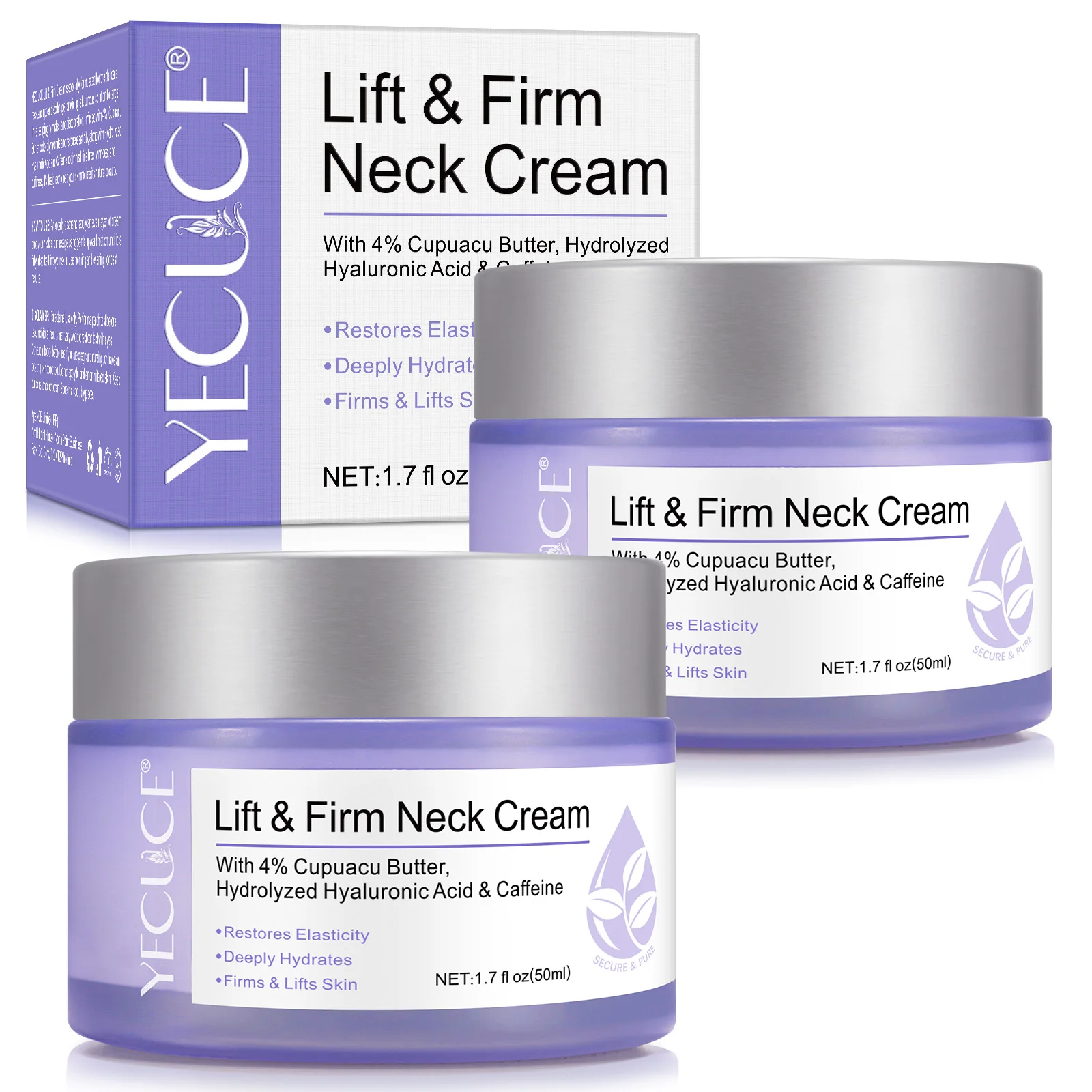 YECUCE 50ml deeply hydrates restores skin elasticity anti aging firming neck cream neck lift wrinkle cream neck tightening cream