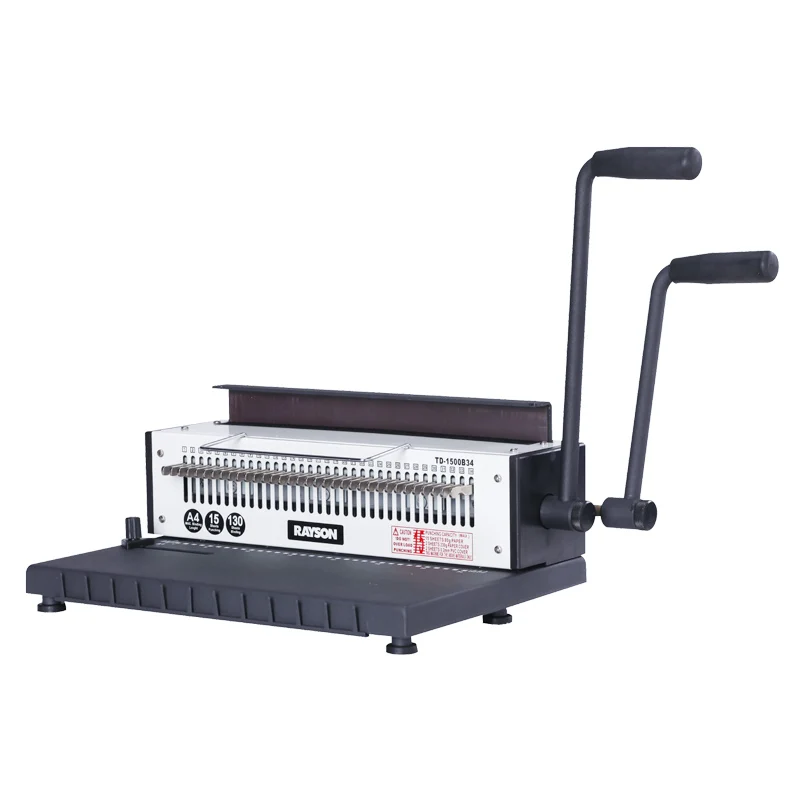 TD-1500B  wire binding machine  double wire binder  punching and binding  office A4 book binding machine