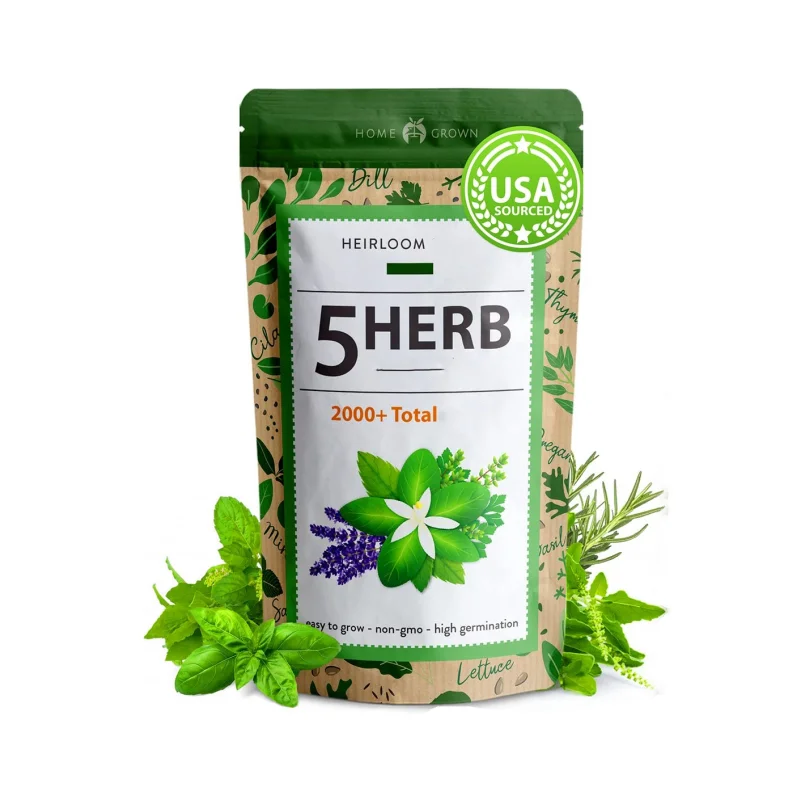 Non-GMO фамильная трава из 5 трав разнообразная упаковка кулинарная сад выращенная дома видов Santo Cilantro