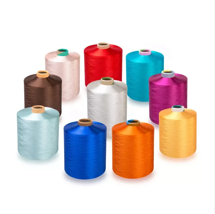 samples 100% polyester dty 150 48 yarn