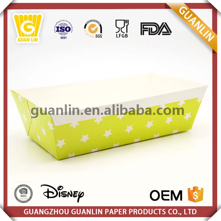 
china manufacturers wholesale price C1S art corrugated rectangle paper loaf pans 