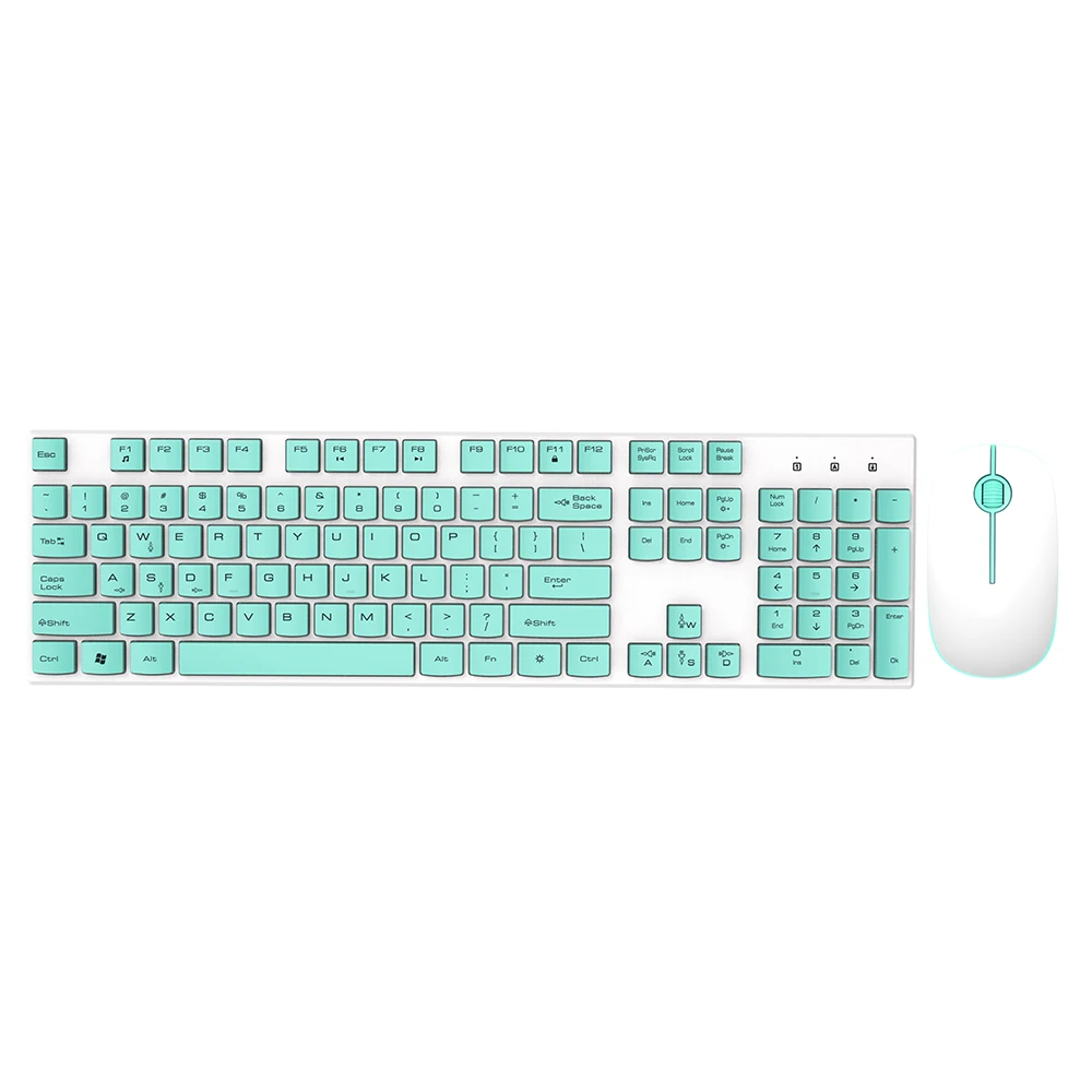 Multicolor Suit 2.4Ghz wireless combo keyboard and mouse combo