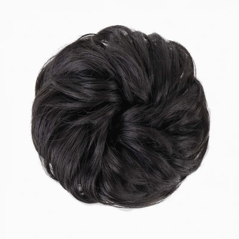 fujia Curly Chignon Hair Bun Cola De Caballo Pelo Fibra Natural Synthetic Hair Ring Wrap On Messy Hair Ponytails Bun