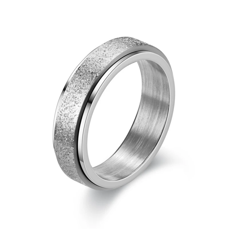 Stainless Steel ring rotatable anti anxiety decompression ring lovers ring jewelry wholesale