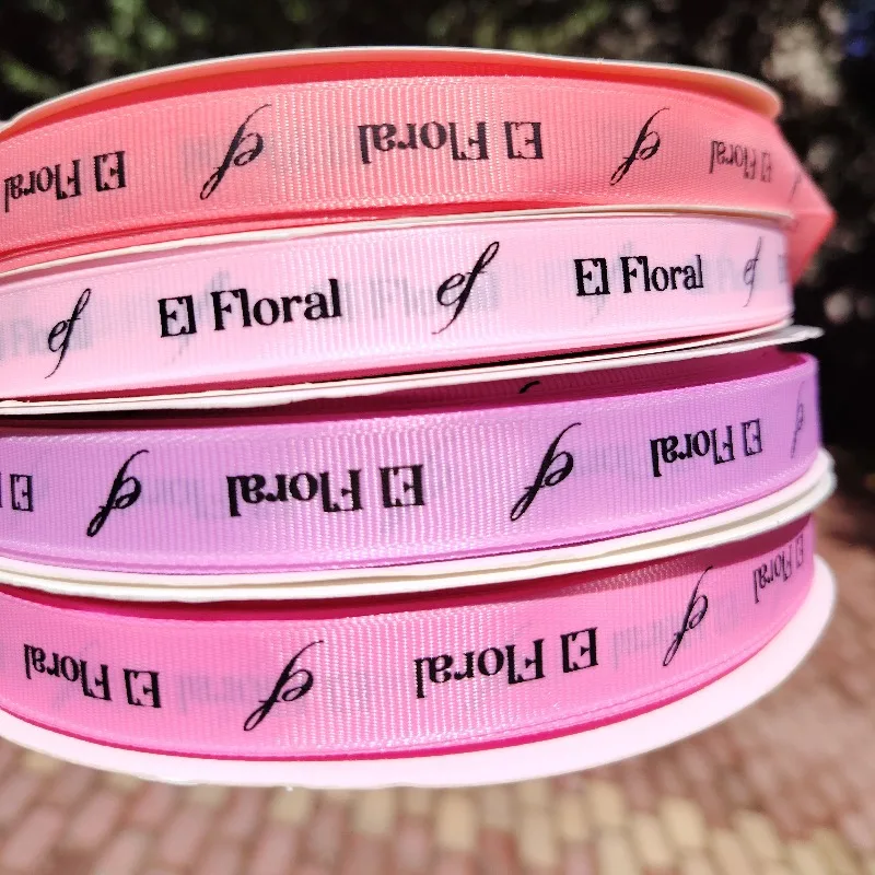 Factory Wholesale custom black Grosgrain Ribbon Personalization ribbons for gift wrap ribbon