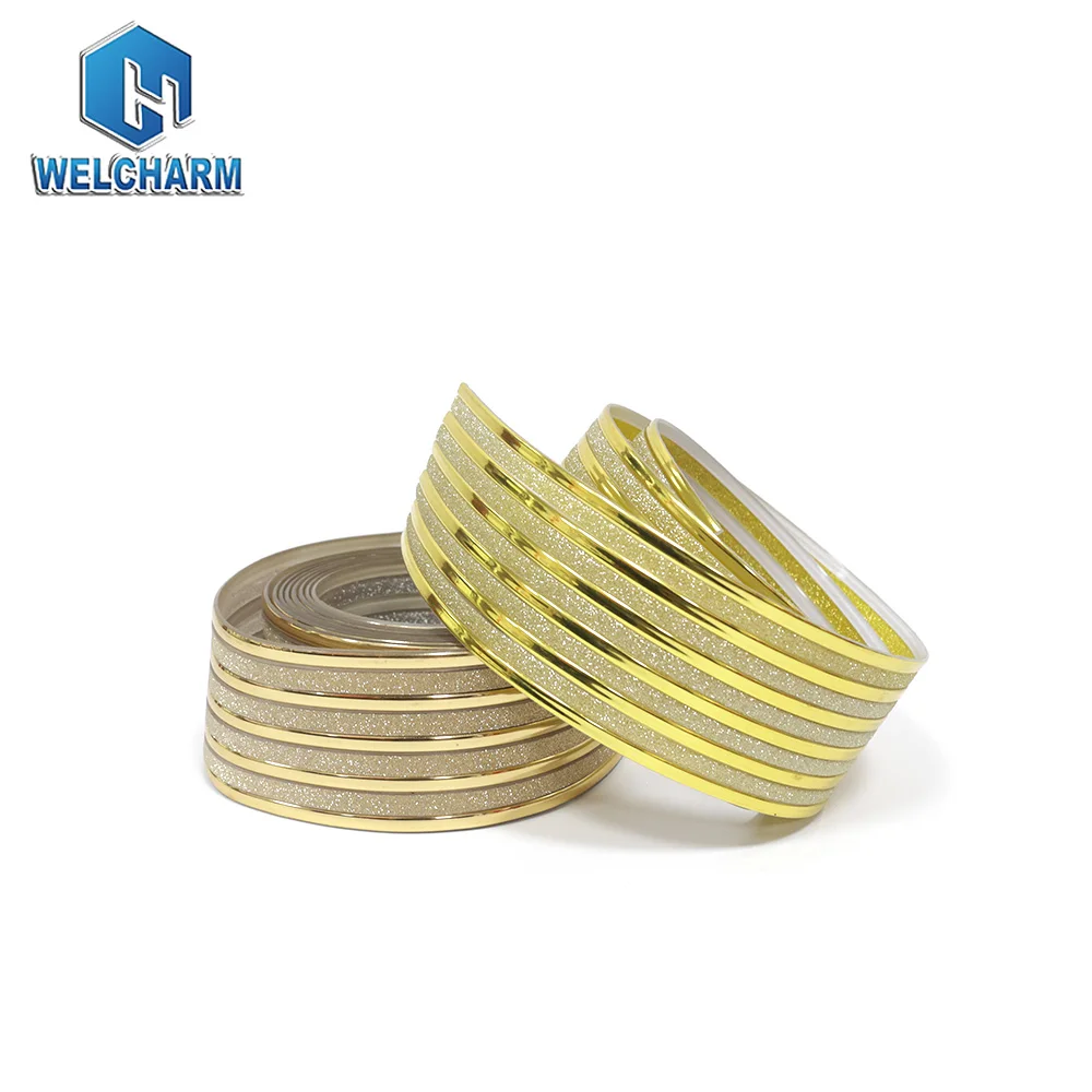 Customize Color Edge Strips Self-Adhesive Tile Decorative Edge Strips Furniture Decoration Sofa Accessories Pvc Plastic Strips