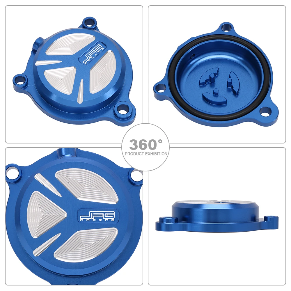 JFG CNC Motorcycle Engine Guard Engine ATV Oil Filter Cover for Yamaha YFM700 Raptor 700 Parts  700R Motorcycle