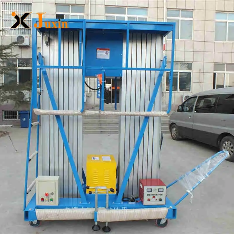 Double mast aerial work aluminum lift platform 500kg lifting with CE