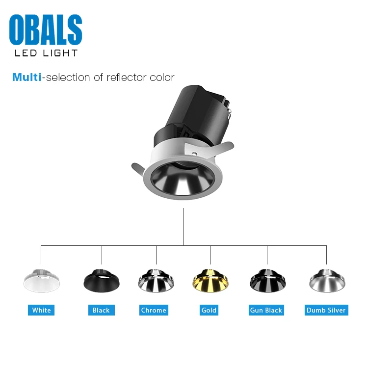 China Factory LED Adjustable Recessed Ceiling up and Down Wall Light Trimless Led Cob Ceiling Spotlight