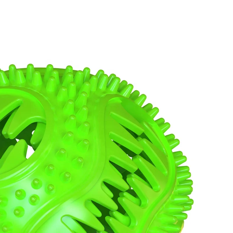 Wellfine Indestructible Rubber Treat Dispensing Ultra Ball Hiding Food Pet Rope Ball Sounding Dog Chew Toy