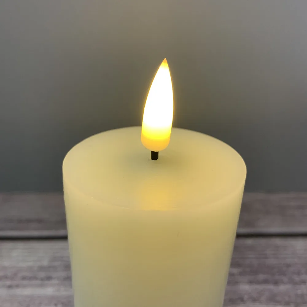 Оптовая продажа, популярная беспламенная Мерцающая Светодиодная свеча из парафинового воска D5XH10 12,5 15 20 для украшения дома