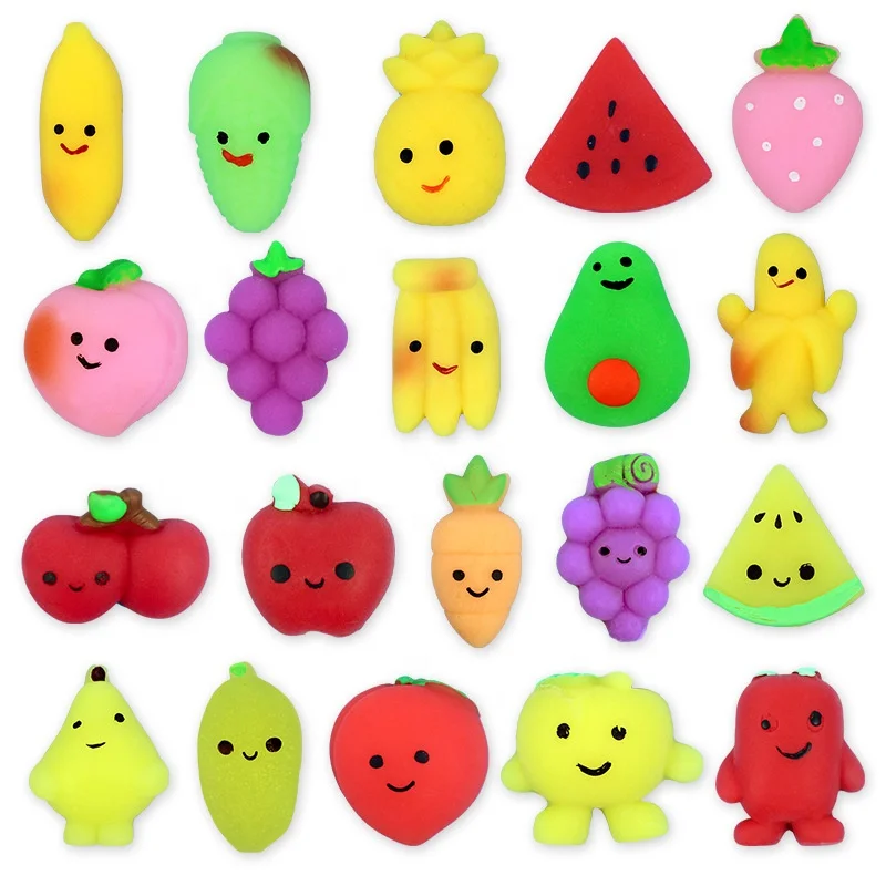 Funny Gifts Antistress Squishy Toys Kawaii Doll Stretchy Relief Toys Soft Material Squishy Mochi Fruit