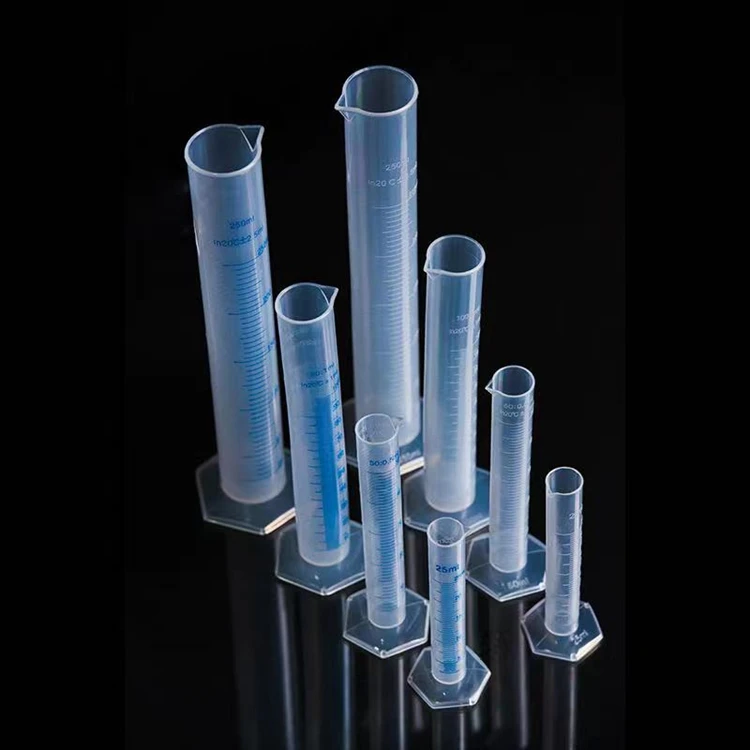 10/25/50/100/250ML Plastic Measuring Cylinder Laboratory Test Graduated Tube