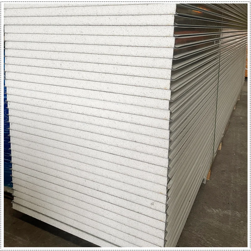 Modern foam building materials board insulation foam panel for cold room Color steel plate EPS sandwich panel