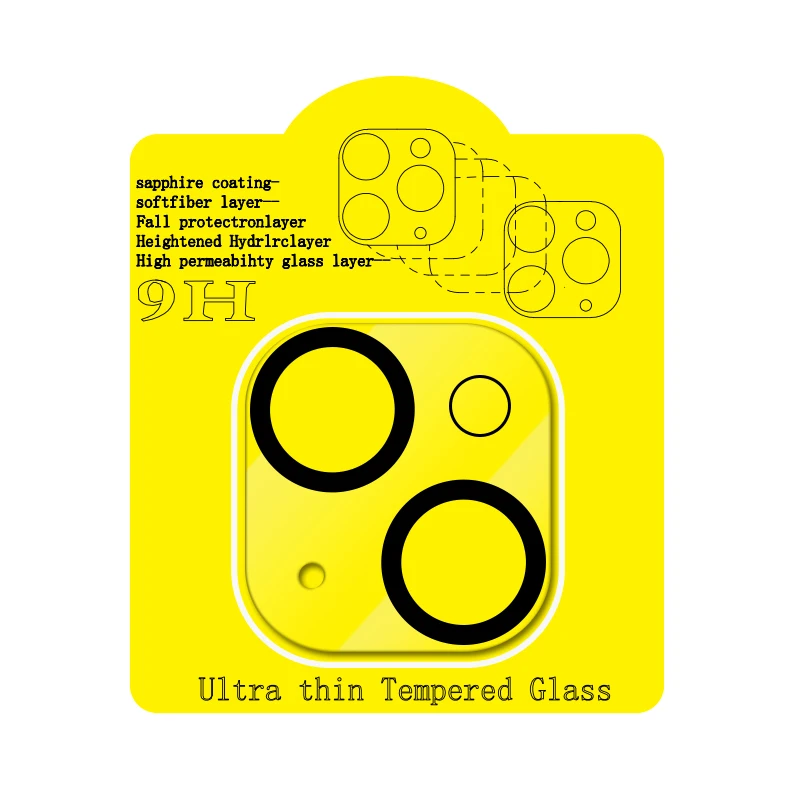3D Silkprint Camera Lens Protector Tempered Glass Guard for iPhone 13 5.4 6.1 6.7 High Clear Protective Film