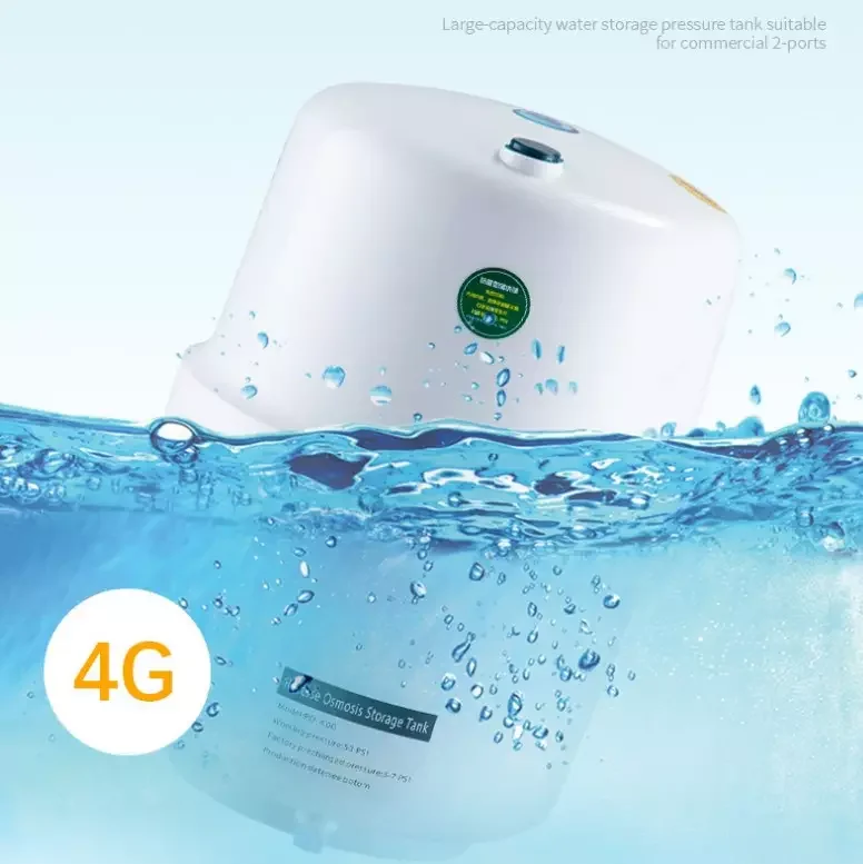 Hikins 4 Gallon RO Water Filter Plastic Pressure Vessel Water Tank Storage