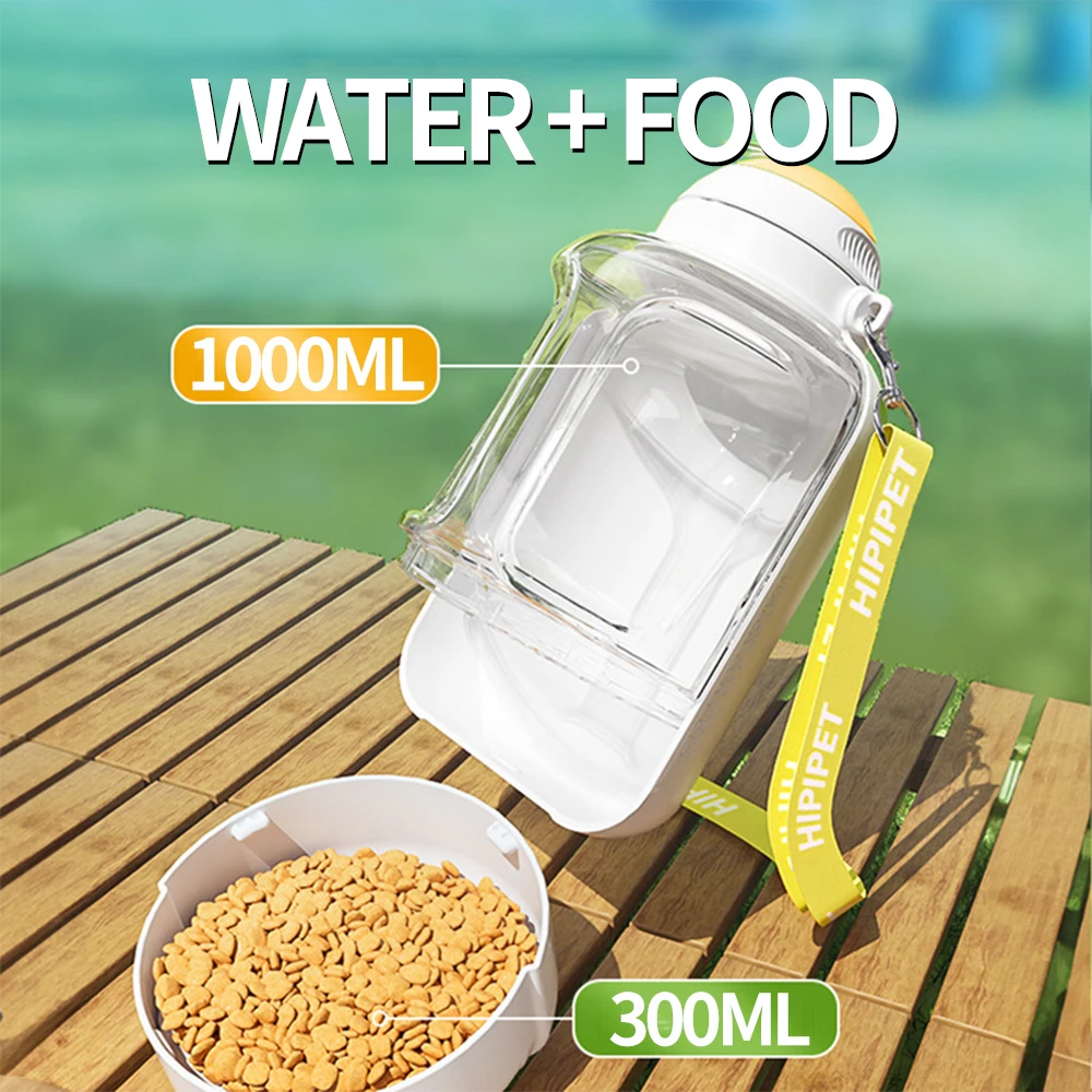 Оптовая продажа портативная бутылка для воды собак маленькая большая уличная походная чаша щенков и кошек изготовлена из прочного пластика