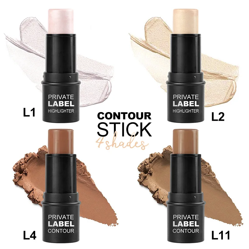 Wholesale Bronzer and Highlighter Promotional Makeup Custom Vegan Cruelty Free Long Lasting Cream Bronzer Contour Stick