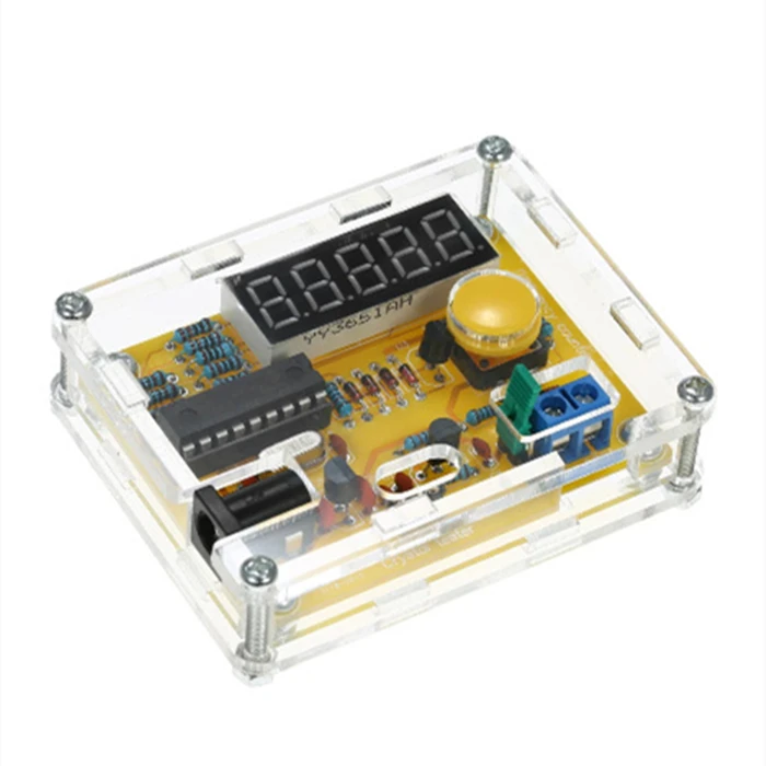 DIY Kits 1Hz-50MHz Crystal Oscillator Frequency Meter Tester 5 digits display Digital Frequency Counter module with Acrylic Case