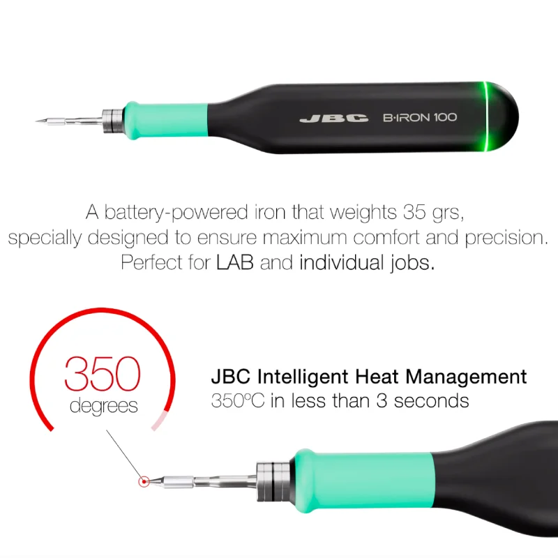 Оригинальный B100-A прецизионный инструмент JBC литий-ионные Беспроводные цифровые электрические паяльники совместимые с наконечниками для пайки C210