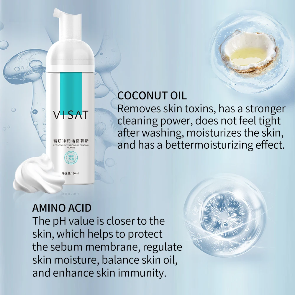 Organic Vitamin C Facial Care Kit Vc Foaming Face Cleanser Vitamin C Facial Wash Hyaluronic Acid Face Cream Skin Care Products