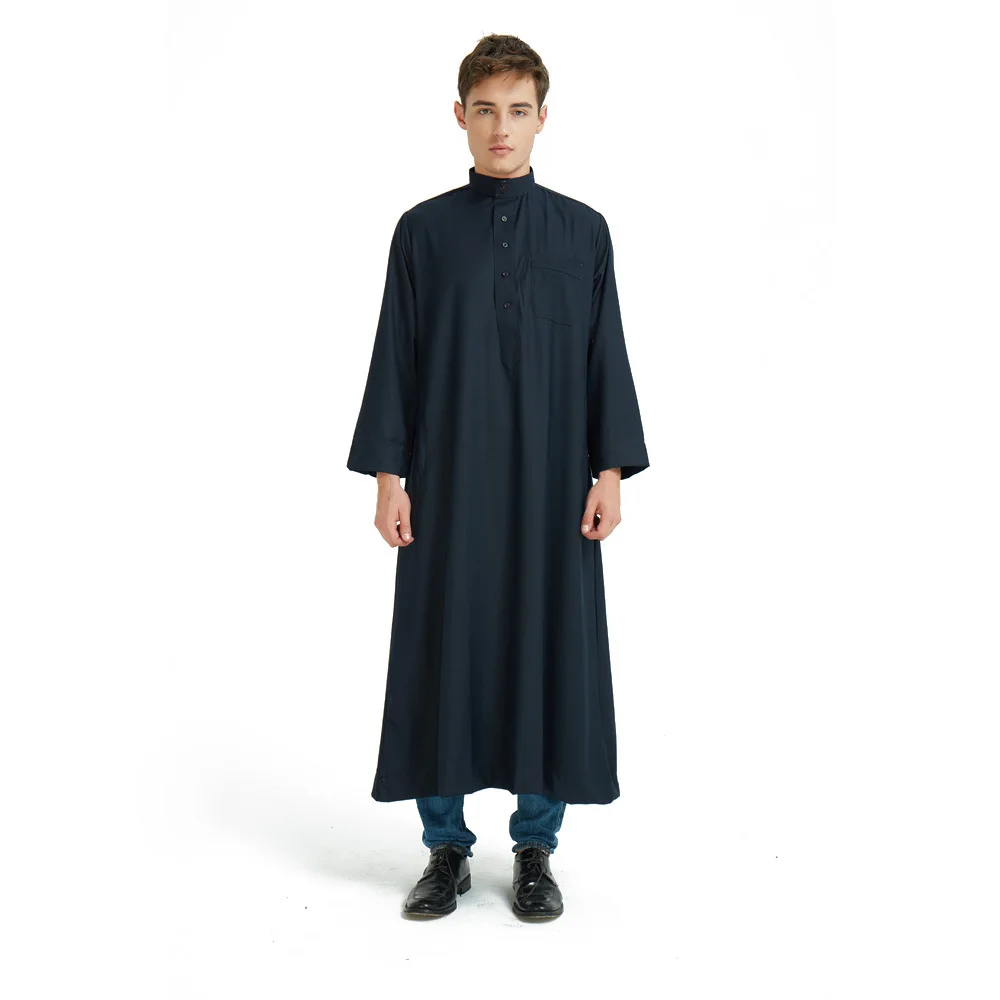 2022 polyester and viscose fabric material muslim clothing arab thobe thawb robe abaya thoub for winter wear