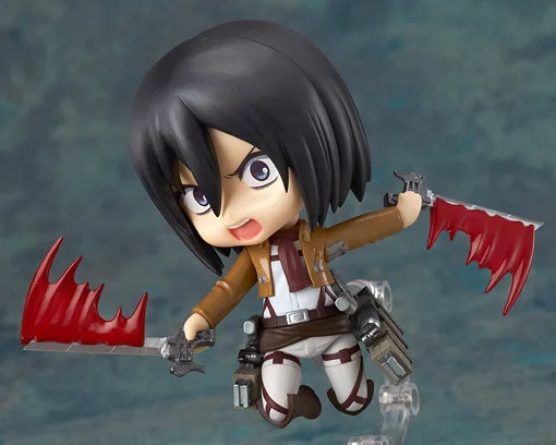 Attack on Titan Rivaille Levi Ackerman 390# Eren Jaeger 375# Mikasa Ackerman 365# Action Figure PVC Collection Model toys