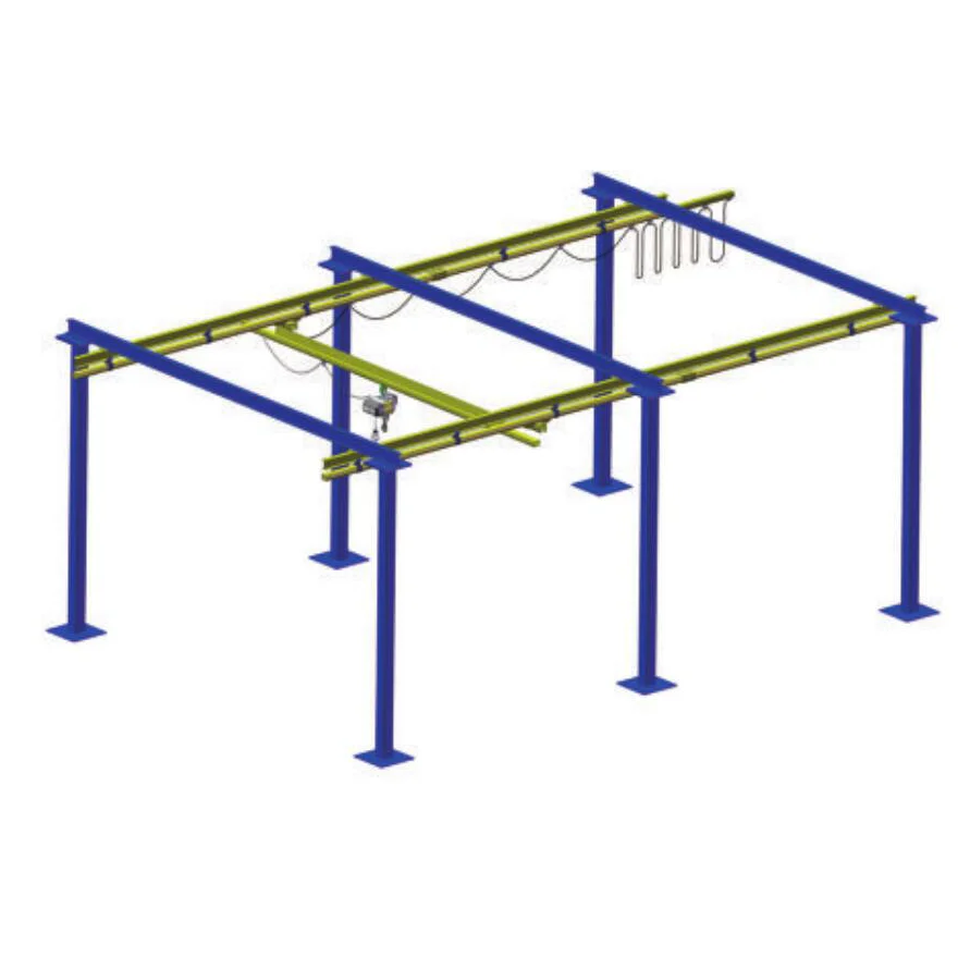 Manufacturer Free Standing 500kg Light Weight Aluminium Alloy Track Suspension Rail Crane