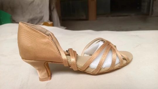 Custom Women Latin Dance Shoes Adult Soft Leather Soles square High Heel Ballroom