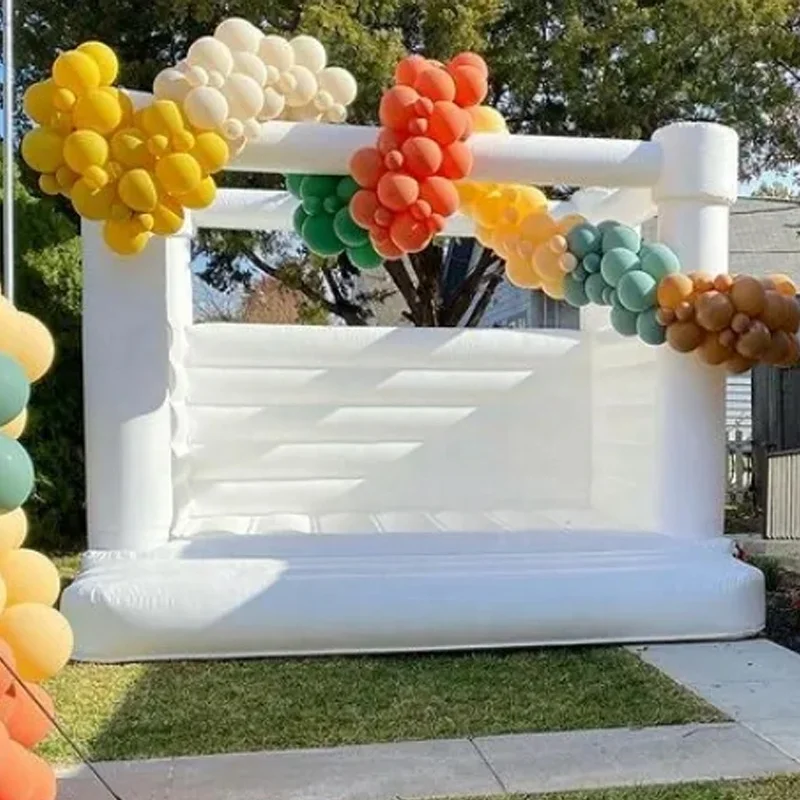 
Outdoor Jumping Bouncer Inflatable Wedding Bouncy Castle White Bounce House For Adults And Kids 